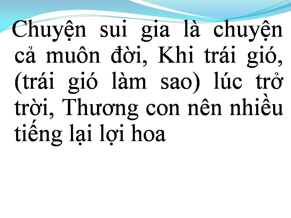 Lời bài hát CHUYỆN SUI GIA