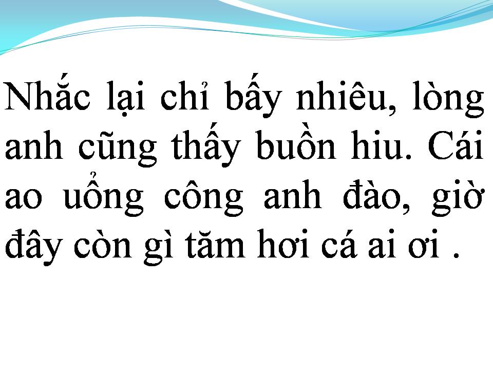 Lời bài hát CHUYỆN TÌNH BÊN AO CÁ