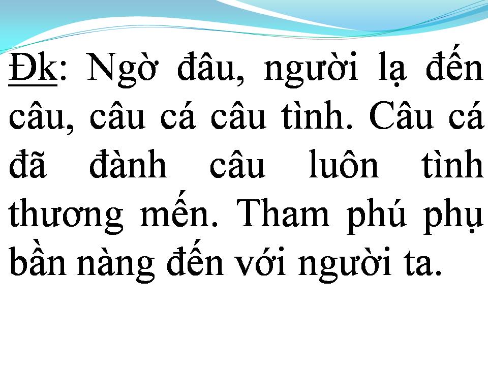 Lời bài hát CHUYỆN TÌNH BÊN AO CÁ