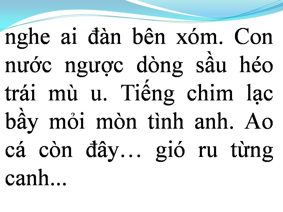 Lời bài hát CHUYỆN TÌNH BÊN AO CÁ