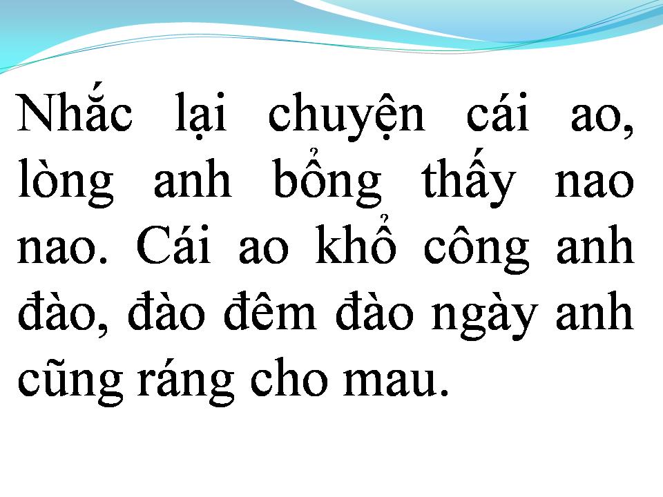 Lời bài hát CHUYỆN TÌNH BÊN AO CÁ
