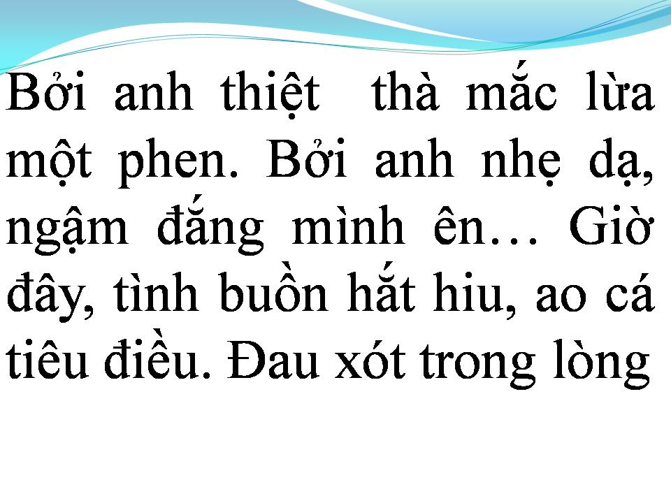 Lời bài hát CHUYỆN TÌNH BÊN AO CÁ