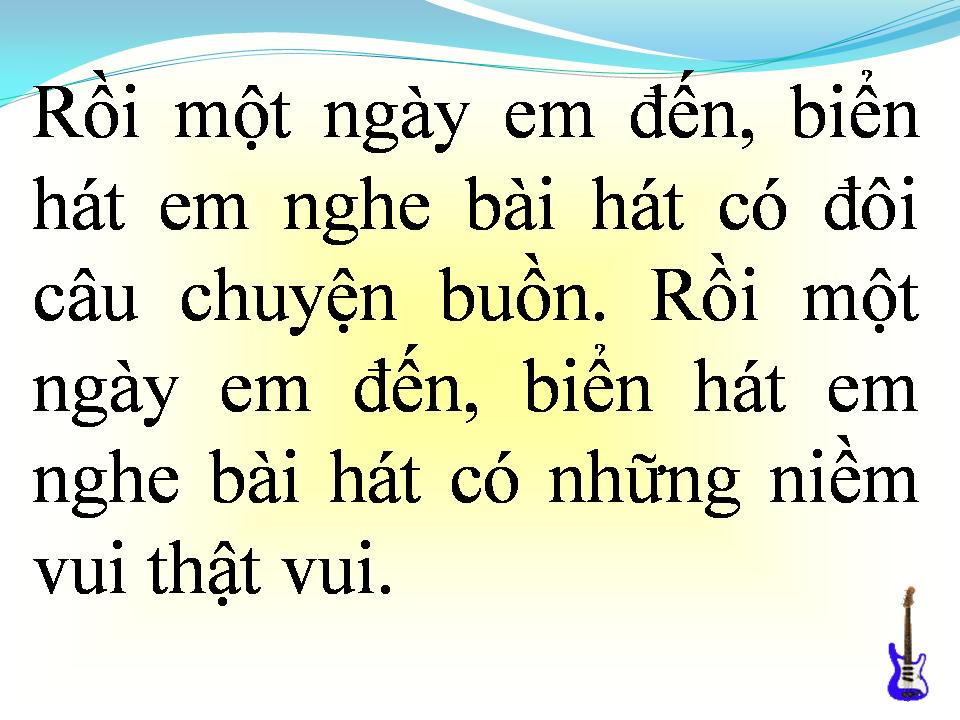 Lời bài hát CHUYỆN TÌNH CỦA BIỂN
