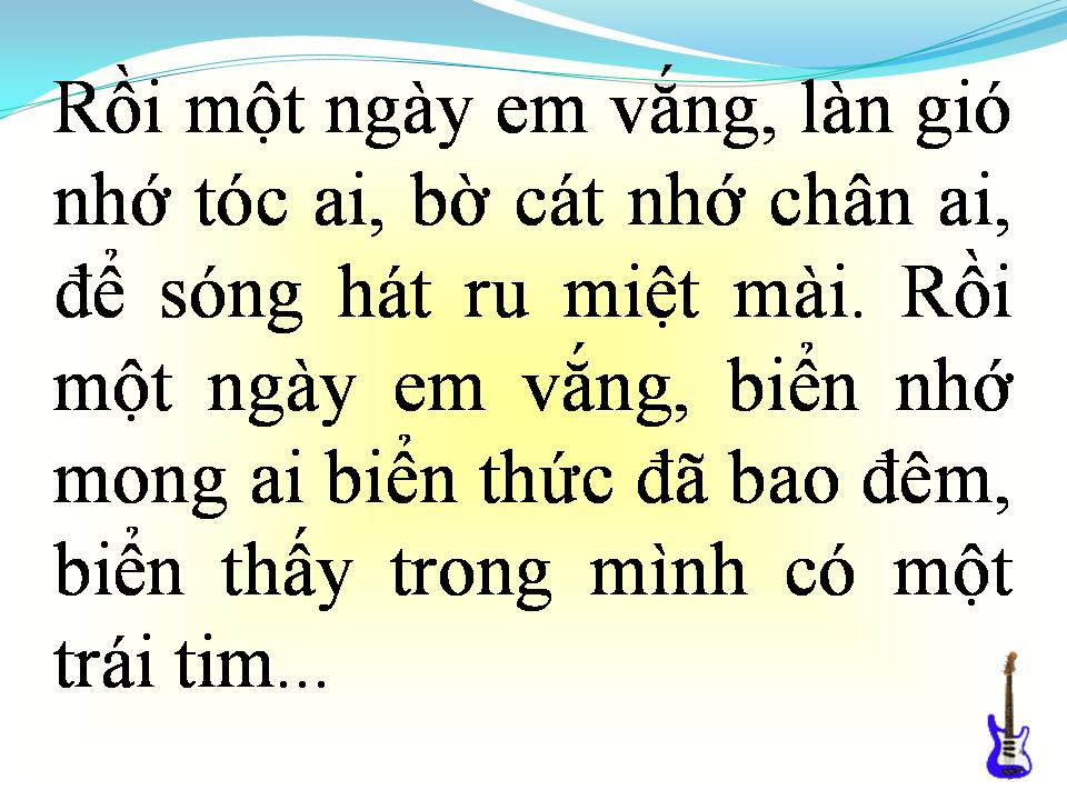Lời bài hát CHUYỆN TÌNH CỦA BIỂN