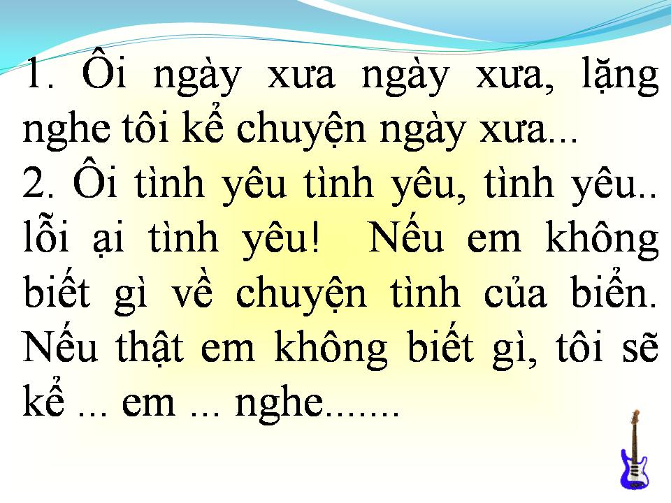 Lời bài hát CHUYỆN TÌNH CỦA BIỂN