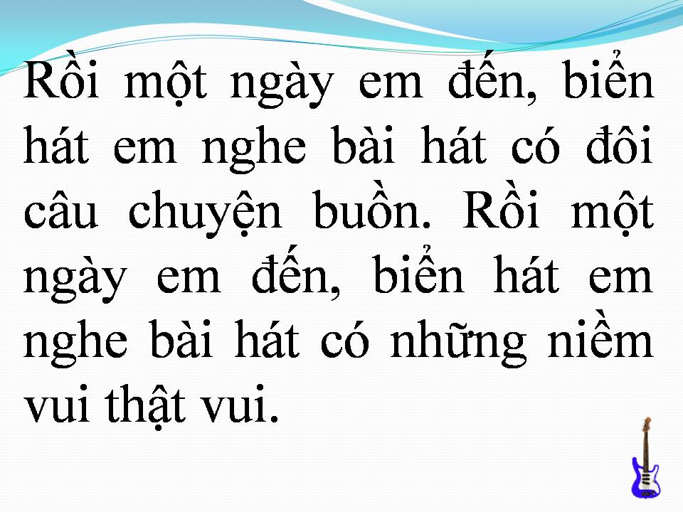 Lời bài hát CHUYỆN TÌNH CỦA BIỂN