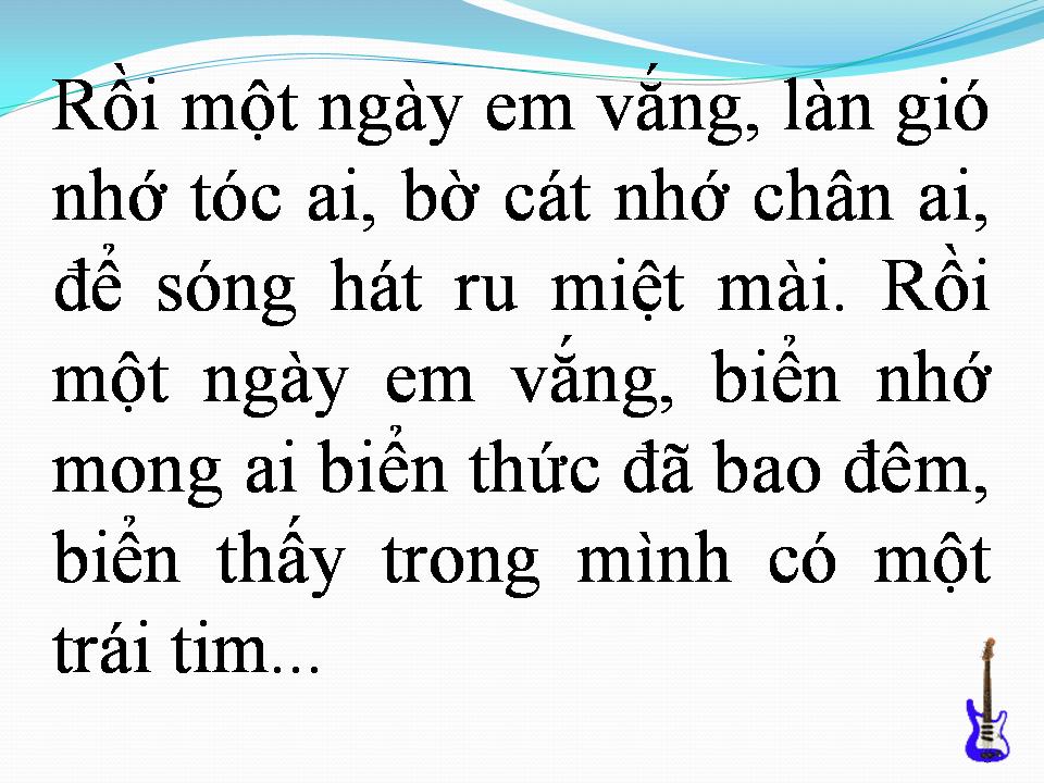Lời bài hát CHUYỆN TÌNH CỦA BIỂN