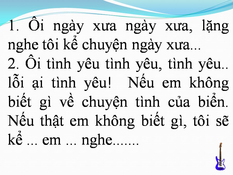Lời bài hát CHUYỆN TÌNH CỦA BIỂN