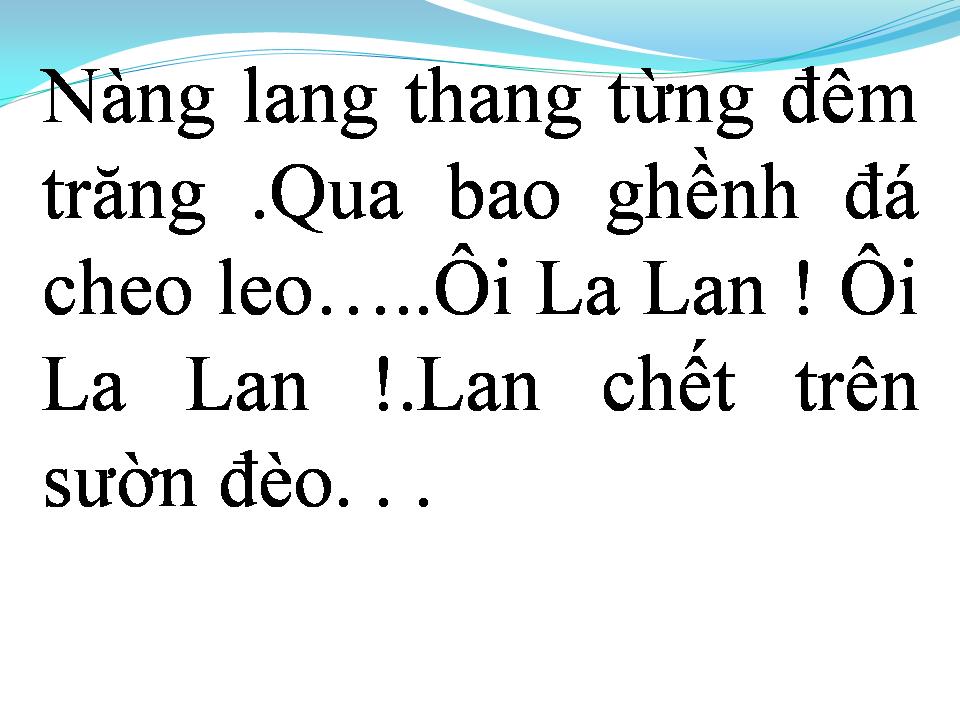 Lời bài hát CHUYỆN TÌNH LA LAN