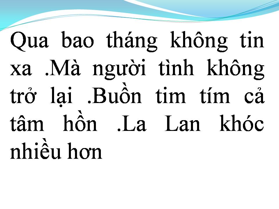 Lời bài hát CHUYỆN TÌNH LA LAN