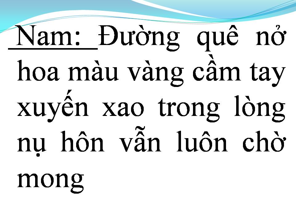 Lời bài hát CHUYỆN TÌNH NƠI LÀNG QUÊ