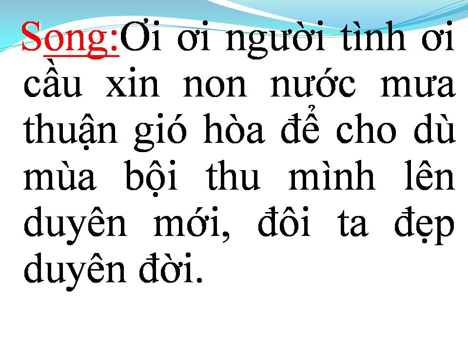 Lời bài hát CHUYỆN TÌNH NƠI LÀNG QUÊ