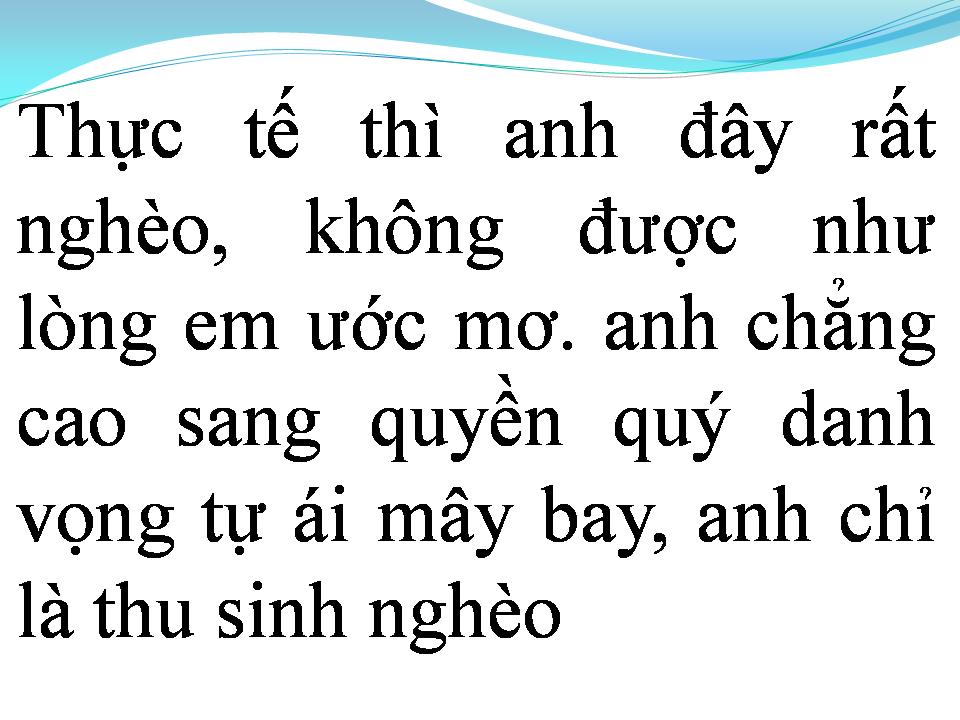 Lời bài hát CHUYỆN TÌNH NGHÈO