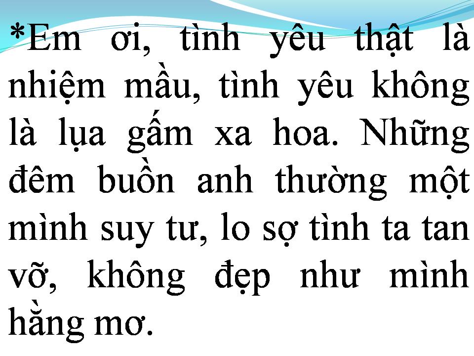 Lời bài hát CHUYỆN TÌNH NGHÈO