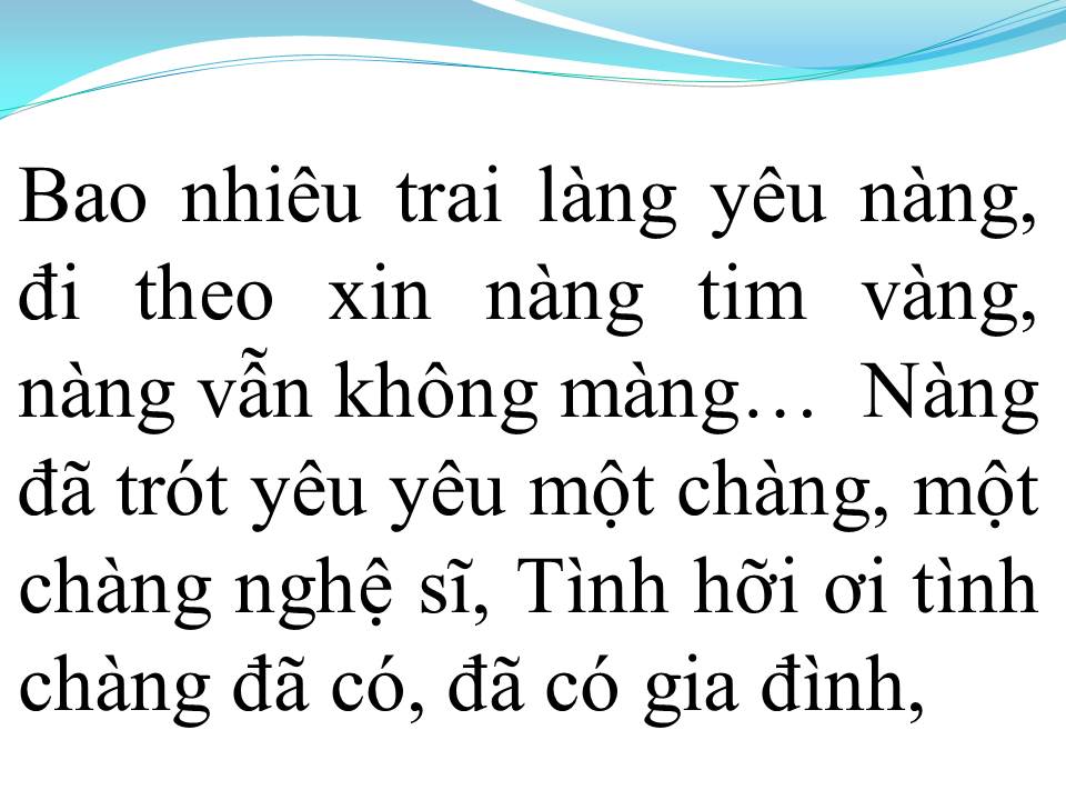 Lời bài hát CHUYỆN TÌNH NGƯỜI TRINH NỮ TÊN THI