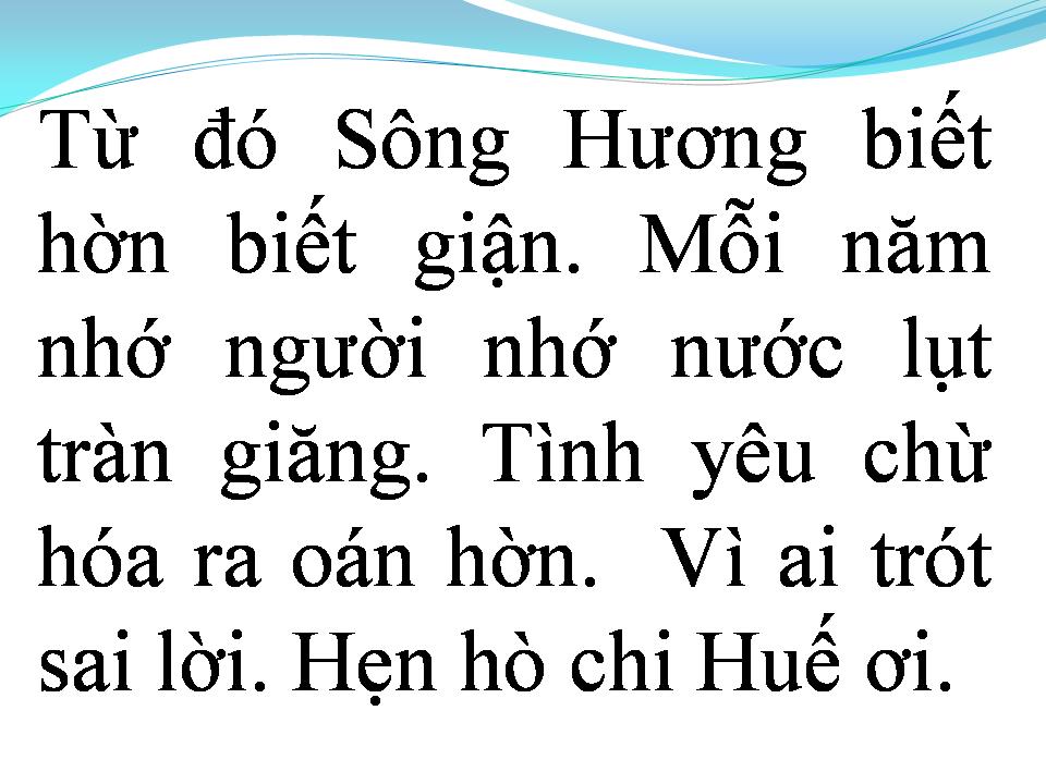 Lời bài hát CHUYỆN TÌNH SÔNG HƯƠNG