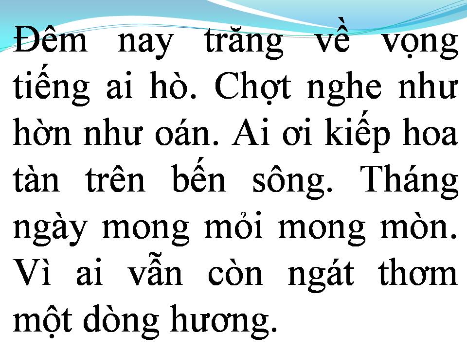 Lời bài hát CHUYỆN TÌNH SÔNG HƯƠNG