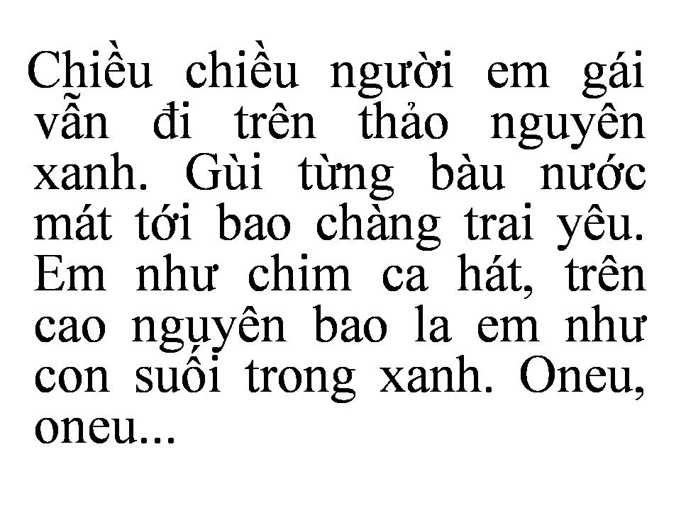 Lời bài hát CHUYỆN TÌNH THẢO NGUYÊN