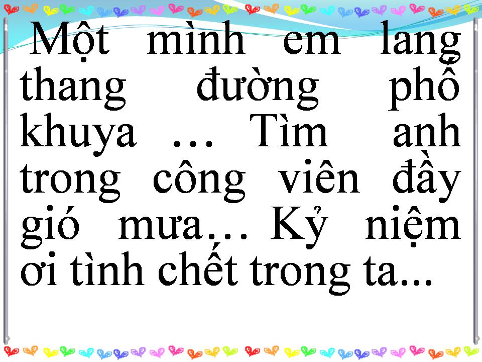 Lời bài hát CHUYỆN TÌNH YÊU