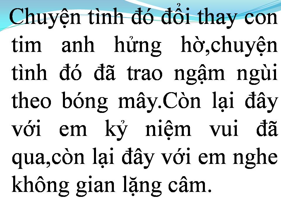 Lời bài hát CHUYỆN TÌNH YÊU THẾ GIAN