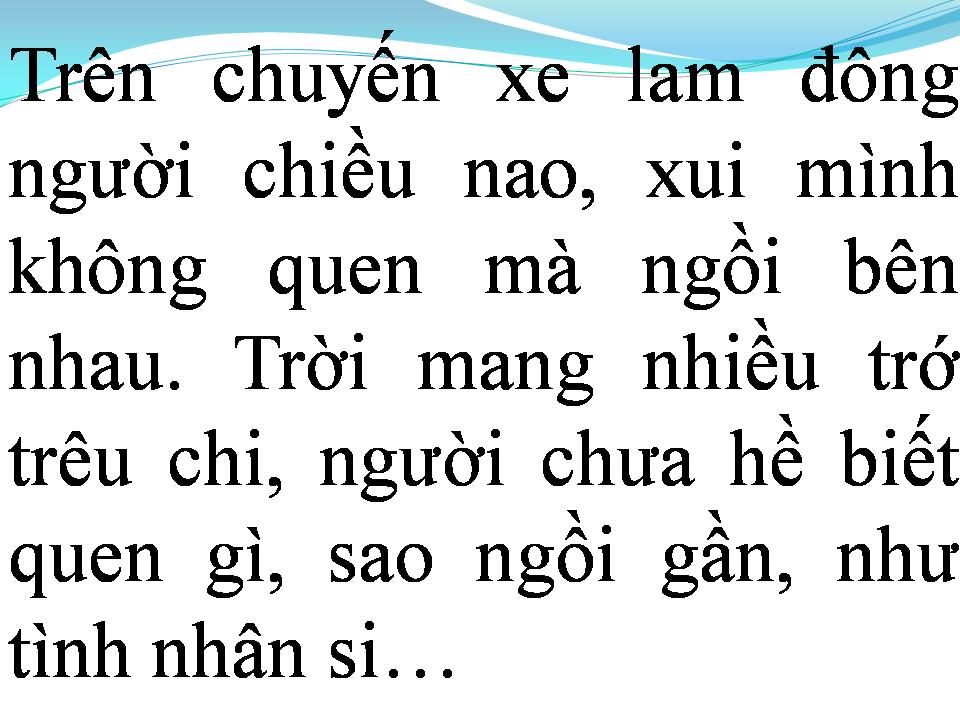 Lời bài hát CHUYẾN XE LAM CHIỀU