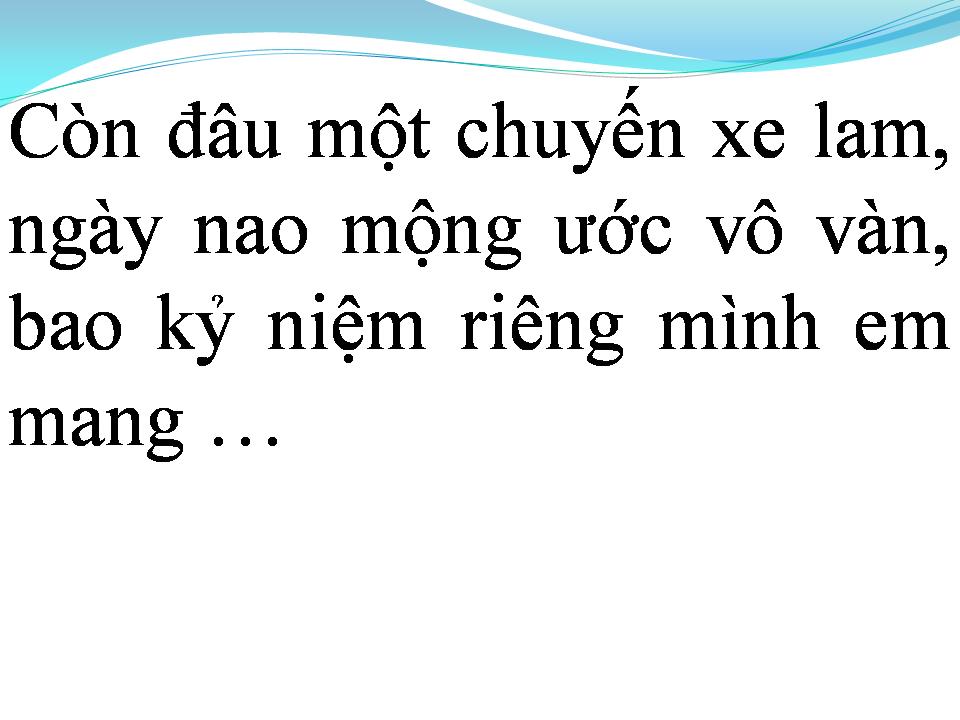 Lời bài hát CHUYẾN XE LAM CHIỀU