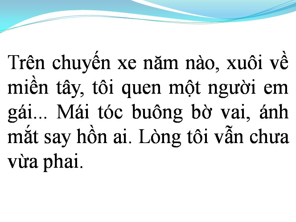 Lời bài hát CHUYẾN XE MIỀN TÂY