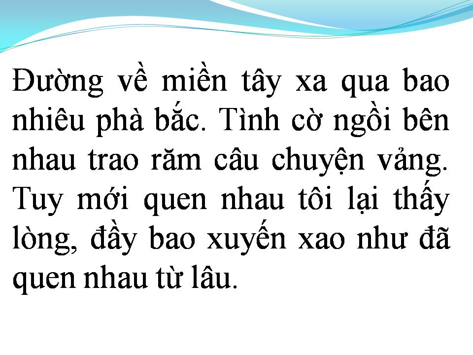 Lời bài hát CHUYẾN XE MIỀN TÂY