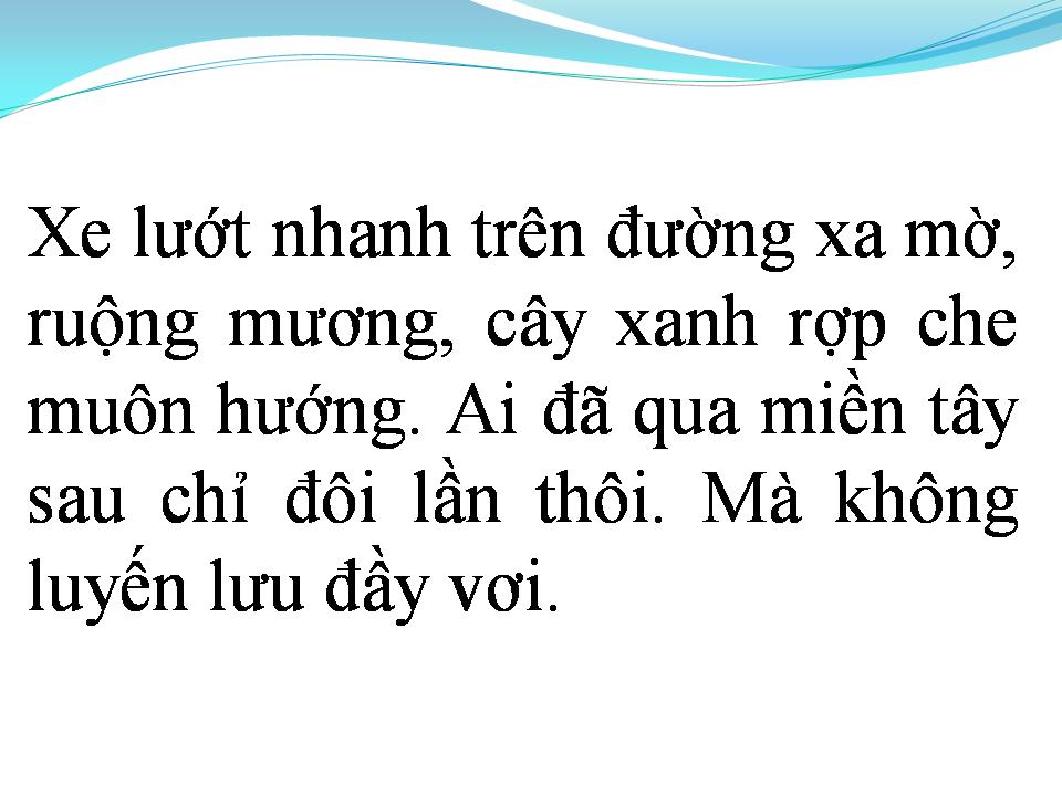 Lời bài hát CHUYẾN XE MIỀN TÂY