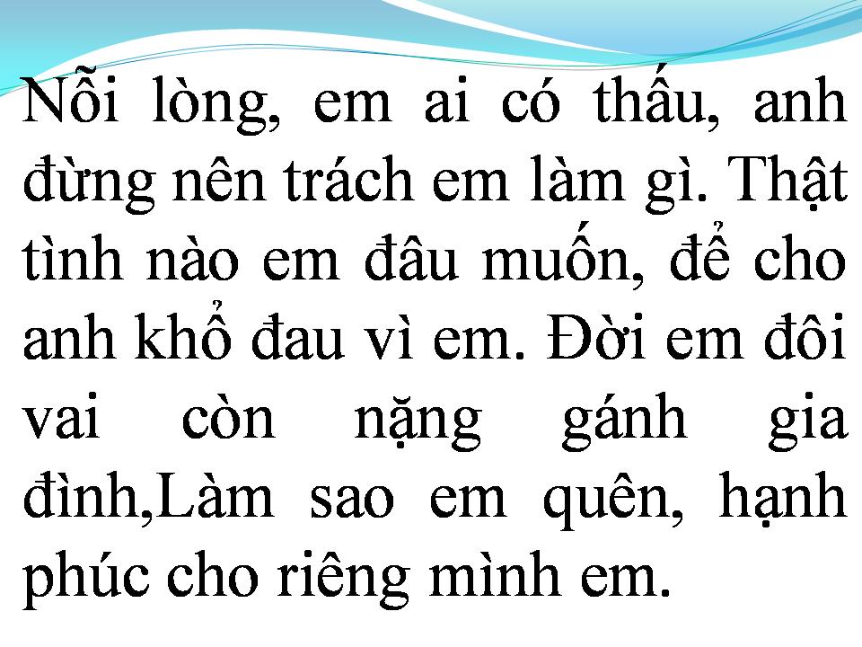 Lời bài hát CHỮ HIẾU CHỮ TÌNH