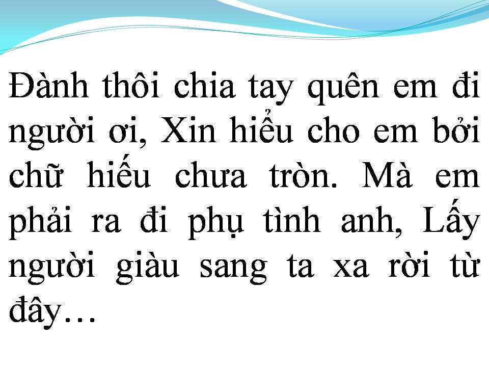 Lời bài hát CHỮ HIẾU CHỮ TÌNH
