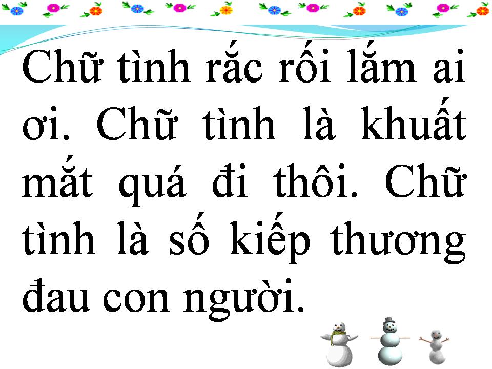 Lời bài hát CHỮ TÌNH