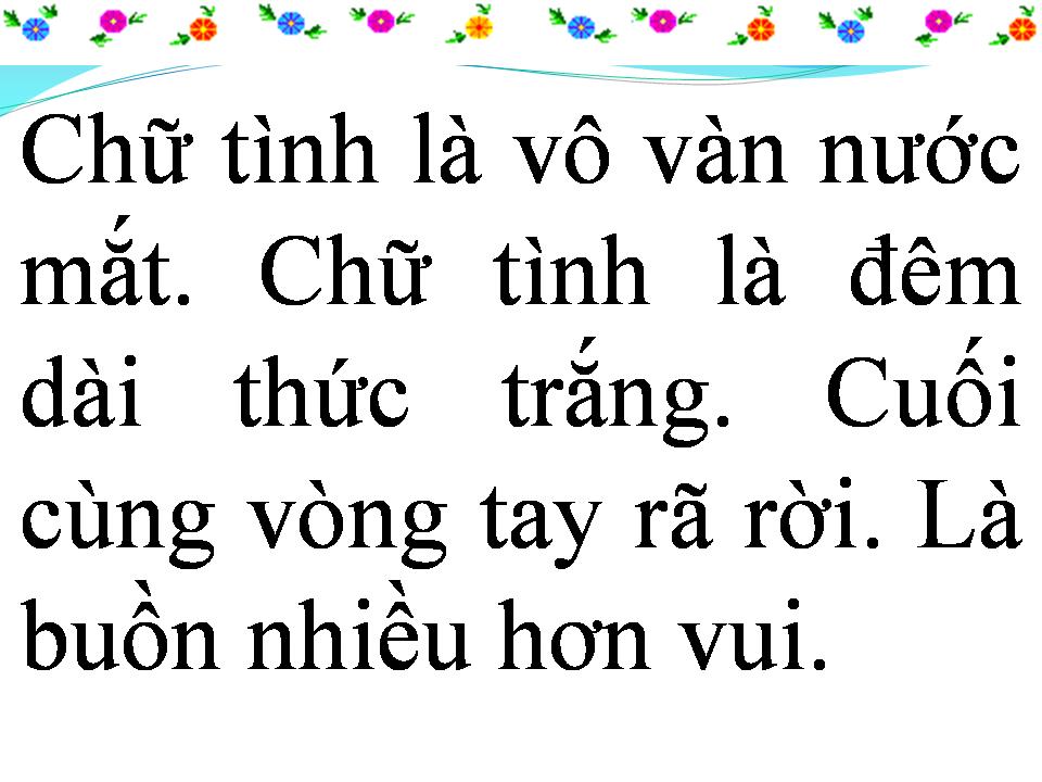 Lời bài hát CHỮ TÌNH