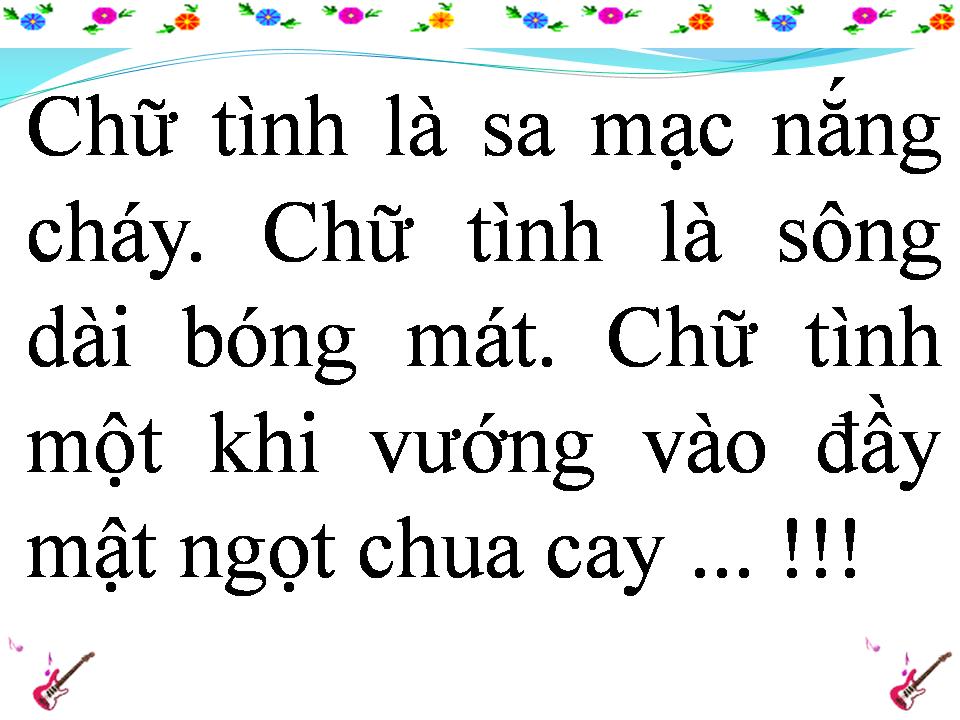 Lời bài hát CHỮ TÌNH