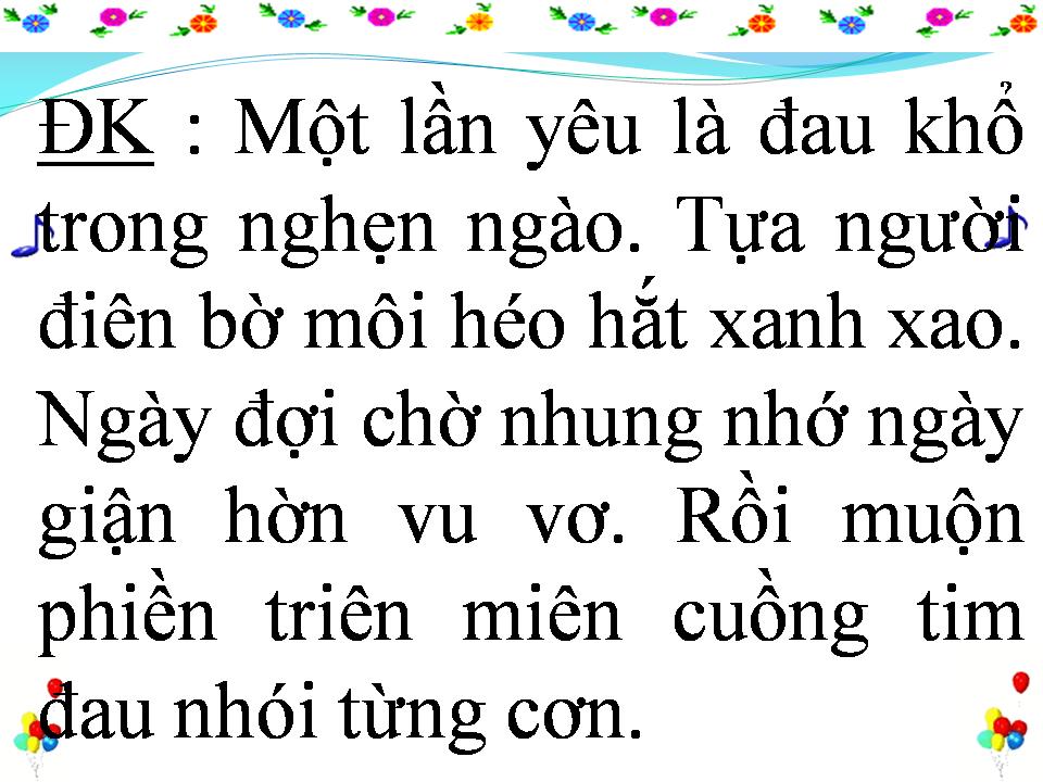 Lời bài hát CHỮ TÌNH