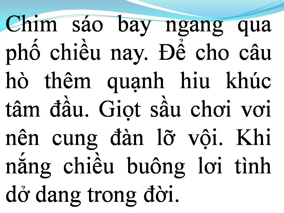 Lời bài hát CHƯA VƠI CÂU HÒ