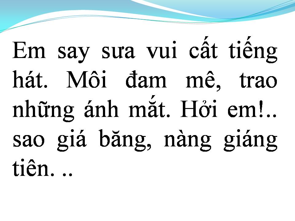 Lời bài hát NÀNG GIÁNG TIÊN