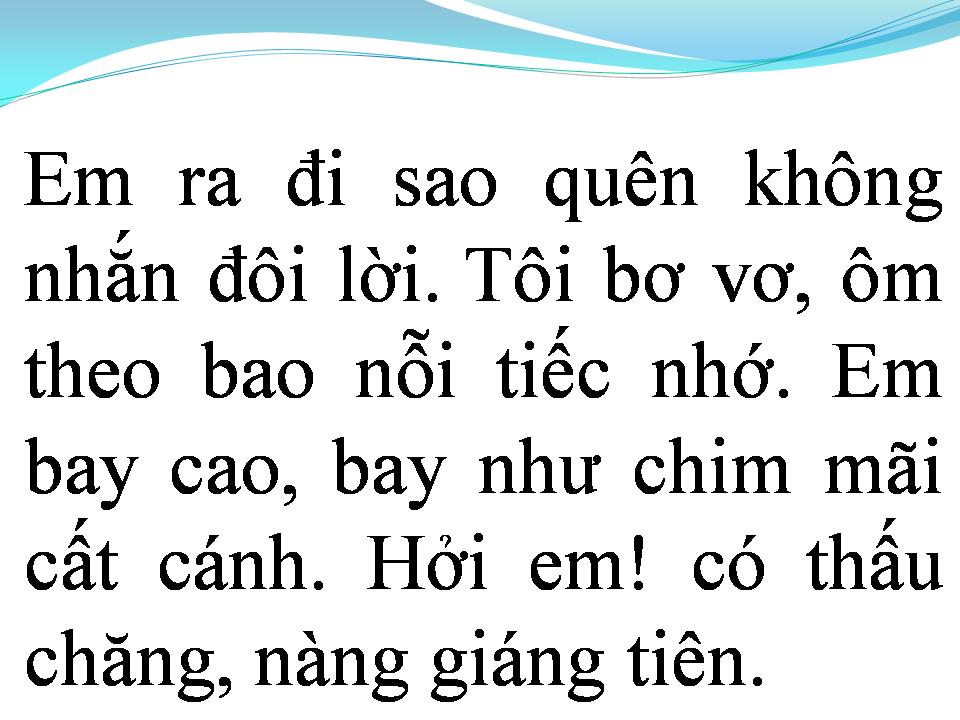Lời bài hát NÀNG GIÁNG TIÊN