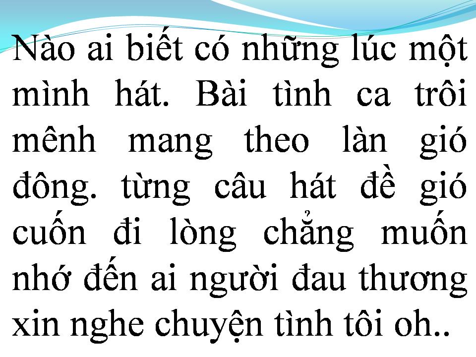 Lời bài hát NÀO AI BIẾT