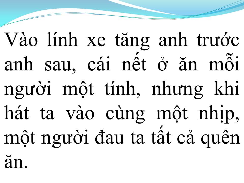 Lời bài hát NĂM ANH EM TRÊN MỘT CHIẾC XE TĂNG