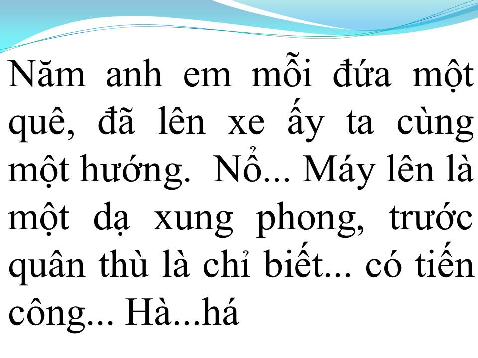 Lời bài hát NĂM ANH EM TRÊN MỘT CHIẾC XE TĂNG