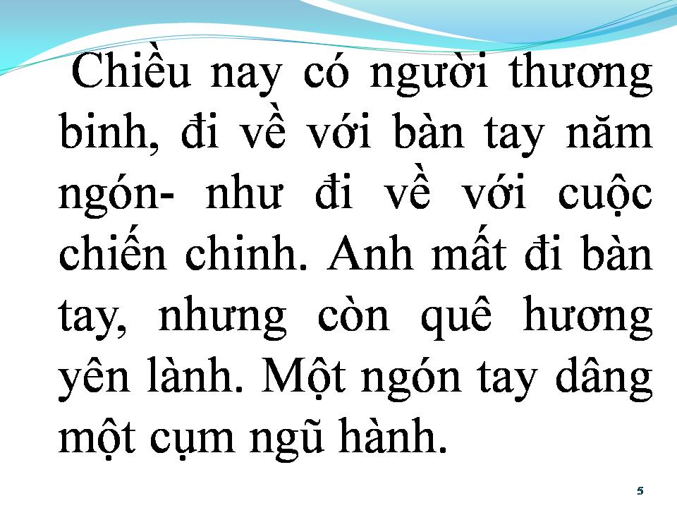 Lời bài hát NĂM CỤM NÚI QUÊ HƯƠNG