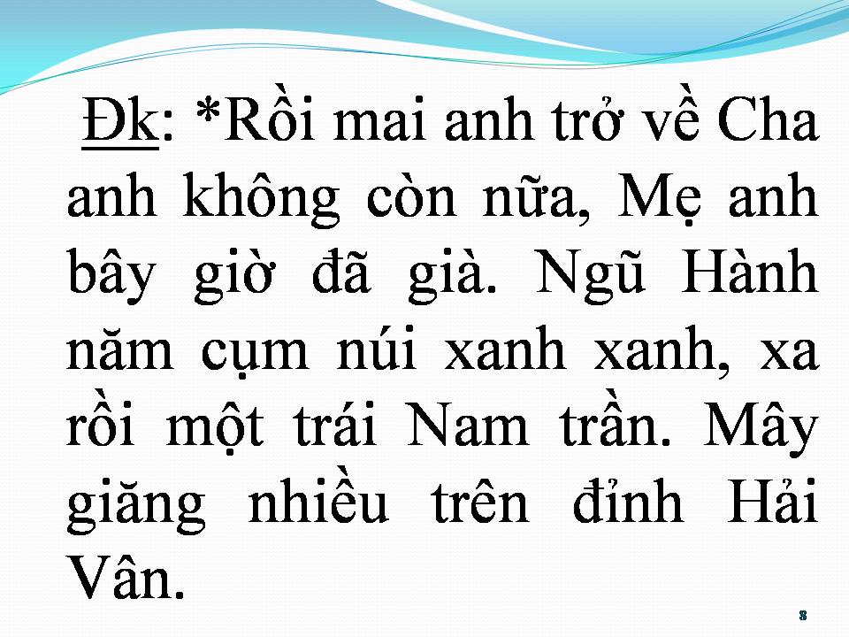 Lời bài hát NĂM CỤM NÚI QUÊ HƯƠNG