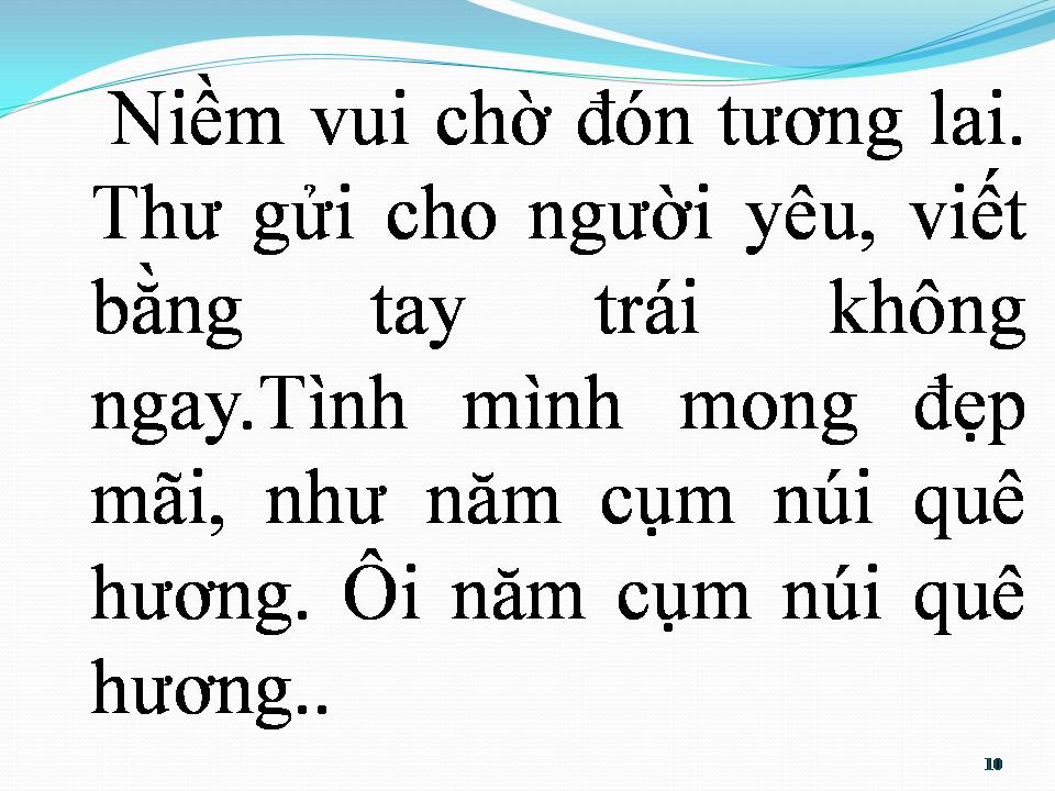 Lời bài hát NĂM CỤM NÚI QUÊ HƯƠNG