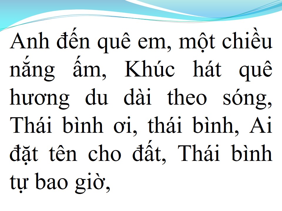 Lời bài hát NẮNG ẤM QUÊ HƯƠNG