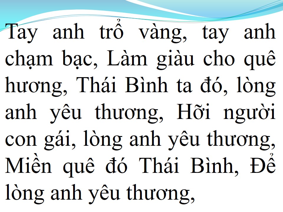 Lời bài hát NẮNG ẤM QUÊ HƯƠNG