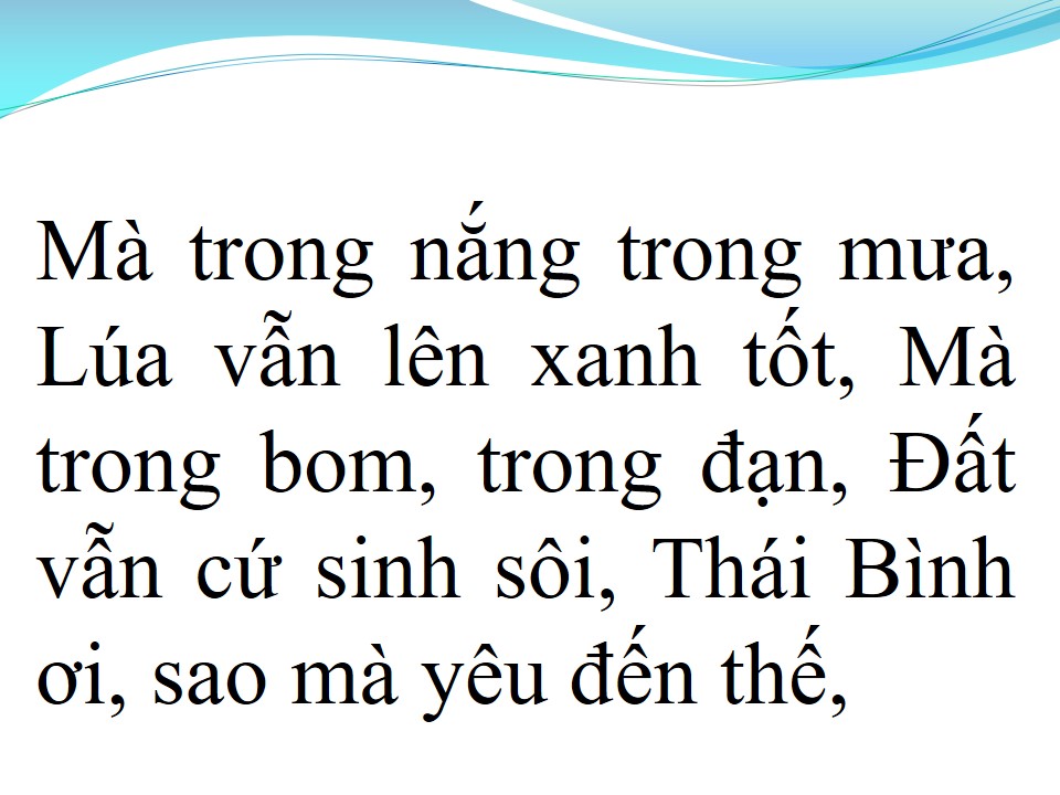 Lời bài hát NẮNG ẤM QUÊ HƯƠNG