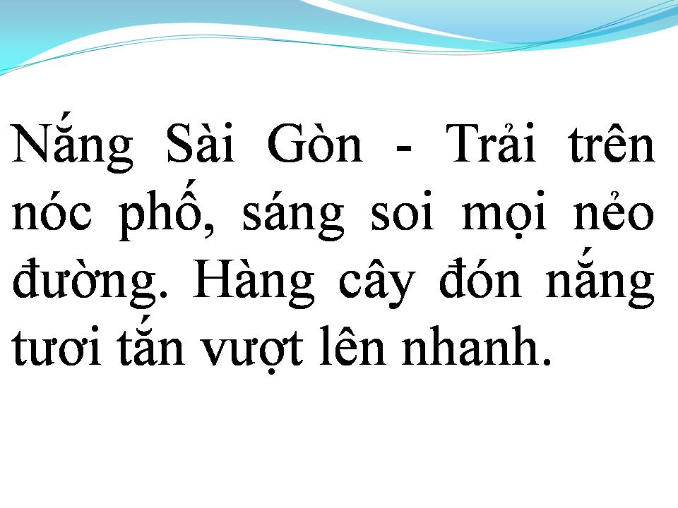 Lời bài hát NẮNG SÀI GÒN