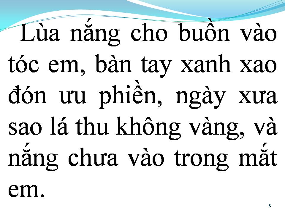 Lời bài hát NẮNG THỦY TINH