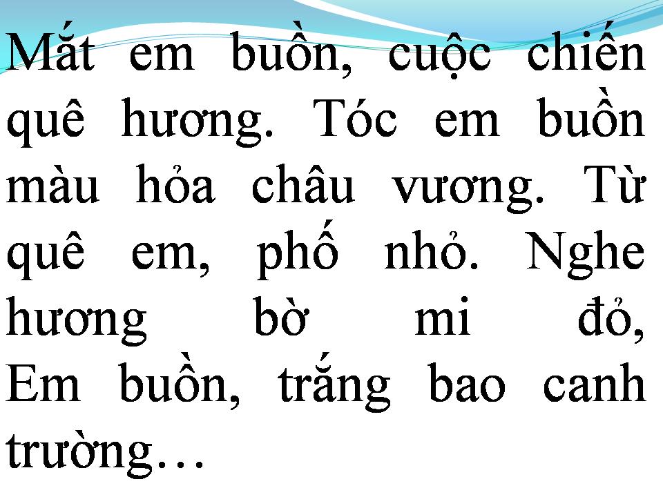 Lời bài hát NÉT BUỒN THỜI CHIẾN